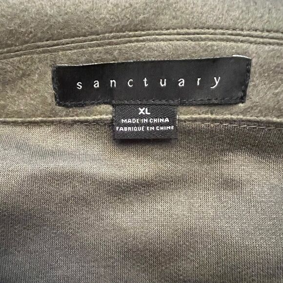 Sanctuary Breezy French Terry Jacket - Army green- XL fall spring - Picture 8 of 8